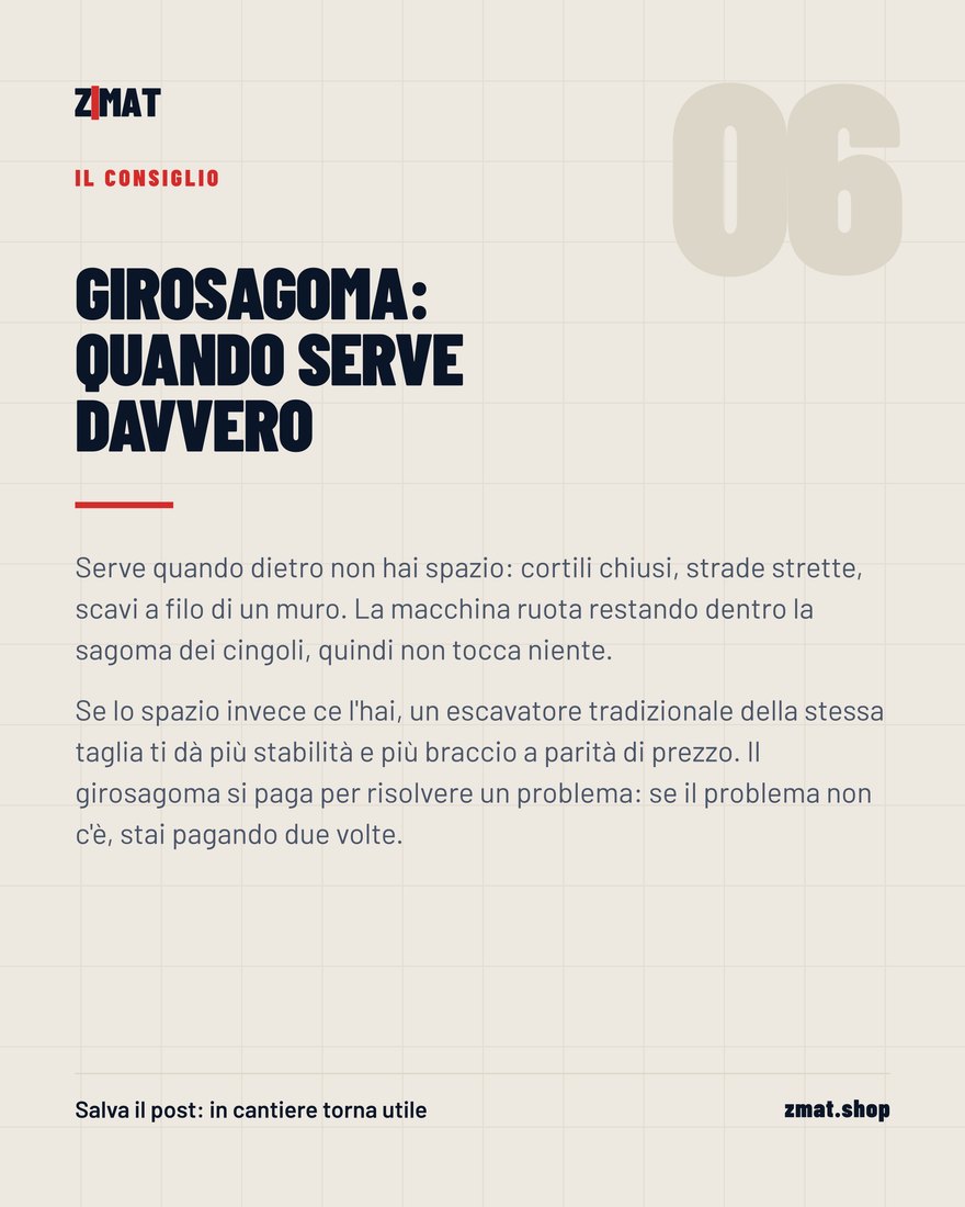 Quando serve un escavatore girosagoma